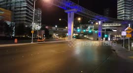 Redbull F1 Car races around the streets of Las Vegas