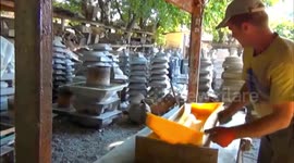 Making architectural concrete with a silicone shaped