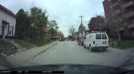 Dashcam captures Rig taking out wheelchair victim