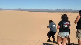 Can Am X3 sends it. Glamis 2017 Camp RZR