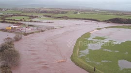 Small village flooded after October rains (cumbria, floods, car washed away, devastation, fields destroyed)