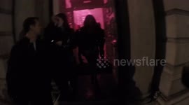 Jessica Wright Departs In Rain
