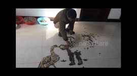 Man creates impressive stone arts