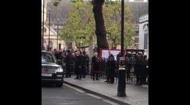 Prince Harry at Westminster Abbey on Veterans Day 2017