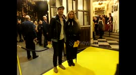 Richard Fleeshman and Celinde Shoenmaker   attend the press night of Glengary-Glenross at the Playhouse Theatre