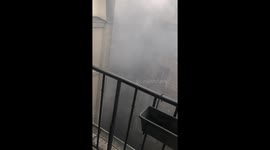 Incendie rue du temple à Paris.