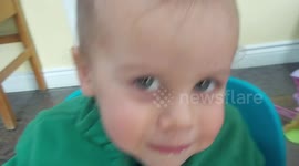 Baby eating interaction