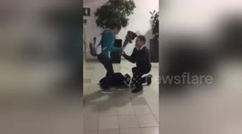Man who suffered necrotizing fasciitis kneels down to propose to girlfriend