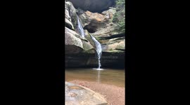 Beautiful Waterfall in Hocking Hills, Ohio