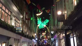 Walking under London's Christmas Lights