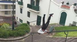why so serious? world is a playground for this acrobat