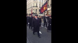 Remembrance Day parade on London’s egent street