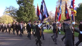 Remembrance Day 2017 Royal Regiment of Scotland parade in Perth, Scotland
