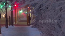 Thick fog depositing heavy frost this morning in Regina