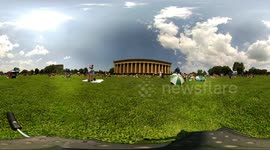 full solar eclipse 360° video Parthenon in Nashville, TN