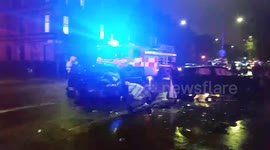 Two-car crash in Glasgow
