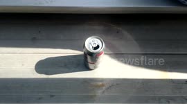 NHRA Top Fuel acoustics tip over a can
