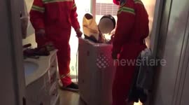 Boy, 10, rescued from washing machine