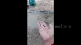 Fierce hailstorm hits southern China despite 25 degree temperatures