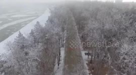 Hard rime phenomenon turns Chinese city into 'winter wonderland'
