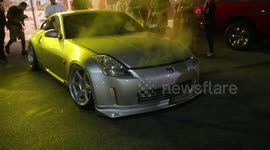 Car Catches Fire and Explodes at Car Meet