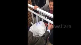 Woman gets head stuck in central reservation