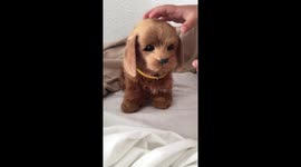 Toy dog lifelike present Christmas