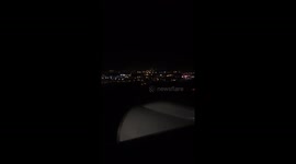 Night time landing into Birmingham Airport