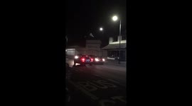 Firework display from the bustop