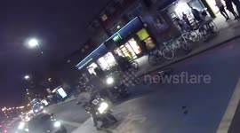 Brazen 'moped theft' outside London station caught on camera