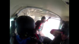 Skydiving student spins like a top in freefall