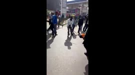 Kenya opposition protester beaten with sticks