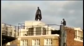 Batman sighted on roof in Aldgate, London