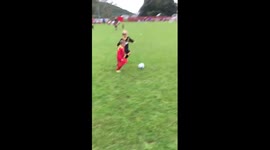 Kid scoring goals