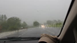 Hail Storm, Torrential Rain, Road Flooding - Donegal - June 9th 2014