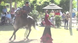 Woman Dancing with a Horse and Rider at Festival in Mexico