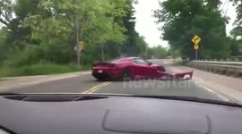 Ferrari crashes during sports car tour