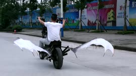 Man takes Batman-style batpod for a test drive
