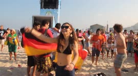 German fans celebrating in Rio