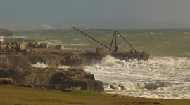 Portland Bill in stormy weather