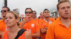 Dutch fans before final whistle
