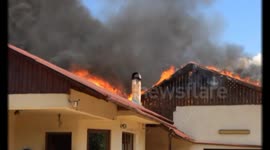 A repository burned like a torch in the town of Upper Tautii