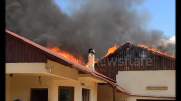 A repository burned like a torch in the town of Upper Tautii