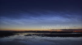 Noctilucent Clouds - Timelapse - Barassie Beach - Scotland 19/06/14