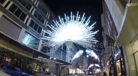 A Time Lapse Of Christmas Decorations In New Bond Street and Oxford Street