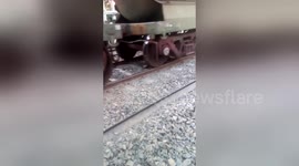 Man miraculously escapes after train runs over him