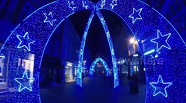 Christmas Decorations In South Molton Street In London.