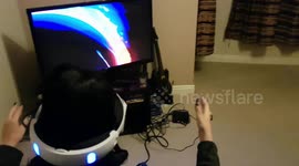 ORIGINAL: Mind blown! Mum, 56, tries VR for first time and it's a horror game