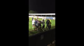 End of the match. @rhylfc v @LUFC match abandoned after a shameful display by some players. https://t.co/JO7NMh4OmW