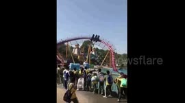 Boy's friends run away leaving him to get drenched by roller coaster